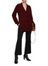 Figure View - Click To Enlarge - JIL SANDER - MID RISE FLAT FRONT FLARED LEG CROPPED PANTS