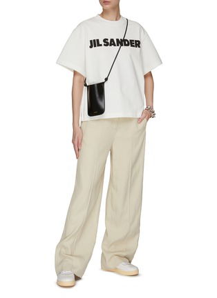 Figure View - Click To Enlarge - JIL SANDER - BOXY FIT PRINTED LOGO T-SHIRT