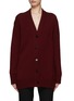 Main View - Click To Enlarge - JIL SANDER - OVERSIZE CHUNKY MERINO KNITTED CARDIGAN