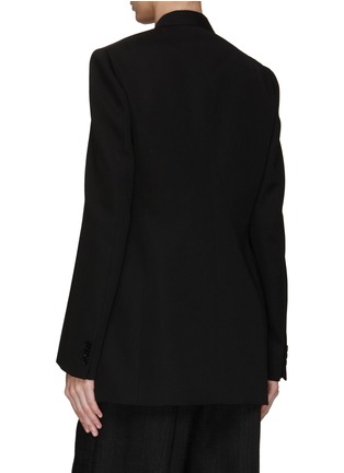 Back View - Click To Enlarge - JIL SANDER - TAILOR MADE FITTED SINGLE BREASTED COLLARLESS JACKET