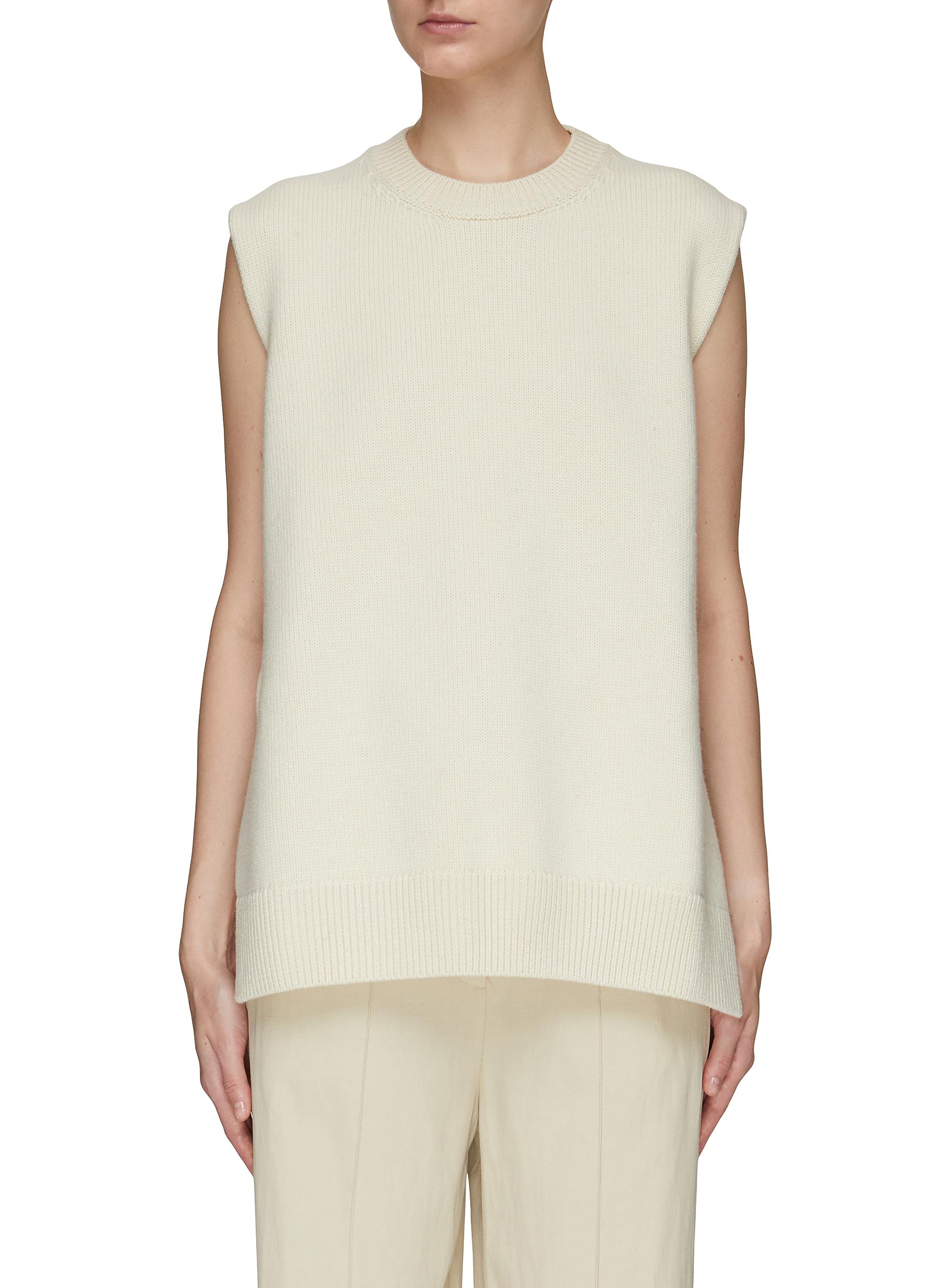 JIL SANDER | CREW NECK SLIT DETAIL KNIT 