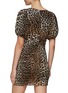 Back View - Click To Enlarge - GANNI - LEOPARD PRINT RUCHED DETAIL BODYCON MINI DRESS
