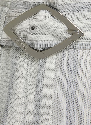  - GANNI - Belted Striped High Waist Bermuda Shorts
