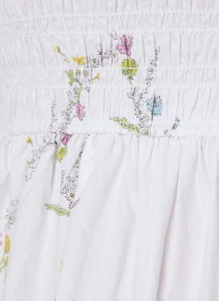 - GANNI - Floral Print Puff Sleeve Square Neck Ruched Mini Dress