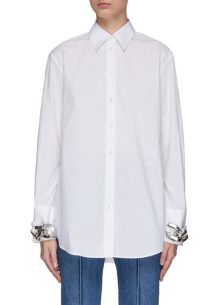 Main View - Click To Enlarge - JW ANDERSON - Chain Link Cotton Classic Long-Sleeved Shirt