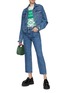 Figure View - Click To Enlarge - J.W. ANDERSON - Chain Link Cuff Washed Denim Trucker Jacket