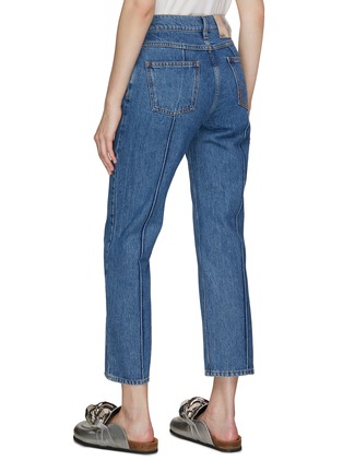 Back View - Click To Enlarge - JW ANDERSON - Chain Link Slim Fit Cropped Jeans