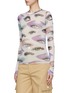 JW ANDERSON - All-Over Eye Pattern Long-Sleeved Crewneck Top