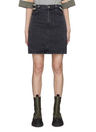 Main View - Click To Enlarge - J.W. ANDERSON - Chain Link Detailing Washed Denim Skirt