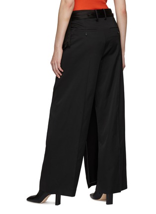 Back View - Click To Enlarge - JW ANDERSON - Contrasting Stitching Wrap Detailing Wide Legged Pants