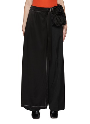 Main View - Click To Enlarge - JW ANDERSON - Contrasting Stitching Wrap Detailing Wide Legged Pants