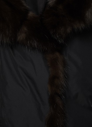  - YVES SALOMON - Sable Fur Trim Hooded Puffer Jacket