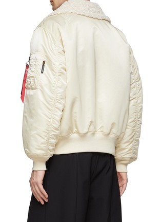 Back View - Click To Enlarge - NEIL BARRETT - X ALPHA INDUSTRIES MA-1 FLEECE LINED BOMBER JACKET