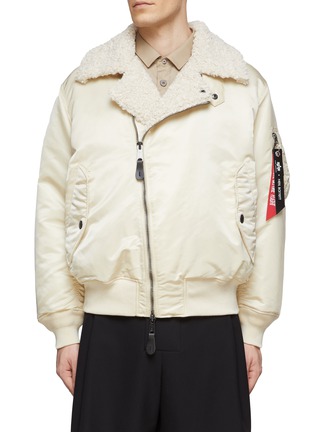 Main View - Click To Enlarge - NEIL BARRETT - X ALPHA INDUSTRIES MA-1 FLEECE LINED BOMBER JACKET