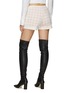 Back View - Click To Enlarge - BALMAIN - BUTTON DEAIL HOUNDSTOOTH TWEED SHORTS