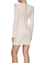 Back View - Click To Enlarge - BALMAIN - V-NECK SIX BUTTON HOUNDSTOOTH MOTIF TWEED DRESS