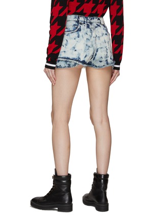 Back View - Click To Enlarge - BALMAIN - REVERSED BLEACHED DENIM SHORTS