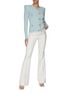 Figure View - Click To Enlarge - BALMAIN - PADDED SHOULDER BUTTON FRONT KNITTED CARDIGAN