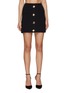 Main View - Click To Enlarge - SELF-PORTRAIT - BUTTON DETAIL HIGH WAIST RIBBED KNIT MINI SKIRT