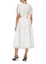 Back View - Click To Enlarge - SELF-PORTRAIT - Broderie Anglaise Cut Out Short Sleeved Cotton Midi Dress