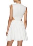 Back View - Click To Enlarge - SELF-PORTRAIT - Lace Bib Cut Out Sleeveless Cotton Mini Dress