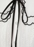 SELF-PORTRAIT - Contrasting Scallop Trim Tied Puritan Collar Chiffon Short Sleeved Shirt