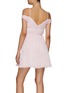 Back View - Click To Enlarge - SELF-PORTRAIT - Gingham Check Chiffon Off Shoulder Mini Dress