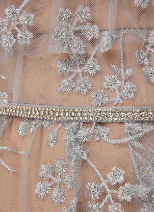  - SELF-PORTRAIT - Stone Embellished Waist Embroidered Blossom Layered Bodice Mini Dress