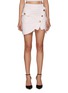 Main View - Click To Enlarge - SELF-PORTRAIT - Light Pink Denim Wrap Mini Skirt