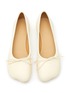 Detail View - Click To Enlarge - MM6 MAISON MARGIELA - ‘6 ANATOMIC’ ROUND TOE LEATHER BALLERINA FLATS