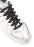Detail View - Click To Enlarge - MAISON MARGIELA - ‘REPLICA’ CRACK METAL EFFECT LOW TOP LACE UP SNEAKERS