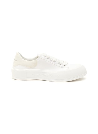 Main View - Click To Enlarge - ALEXANDER MCQUEEN - ‘Deck Plimsoll’ Canvas Lace-Up Sneakers
