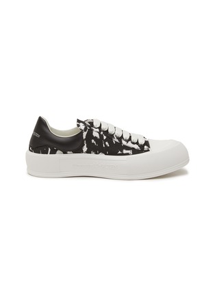 Main View - Click To Enlarge - ALEXANDER MCQUEEN - ‘Deck Plimsoll’ All-Over Graffiti Lace-Up Sneakers