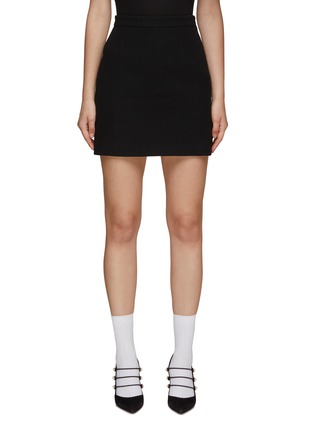 Main View - Click To Enlarge - KIMHĒKIM - ‘Neo-Malevich’ Contrasting Back Pocket Wool Blend Skirt