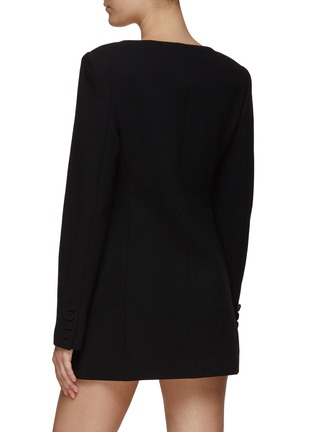 Back View - Click To Enlarge - KIMHĒKIM - ‘Grace’ Sweetheart Neck Wool Blend Double-Breasted Jacket Dress