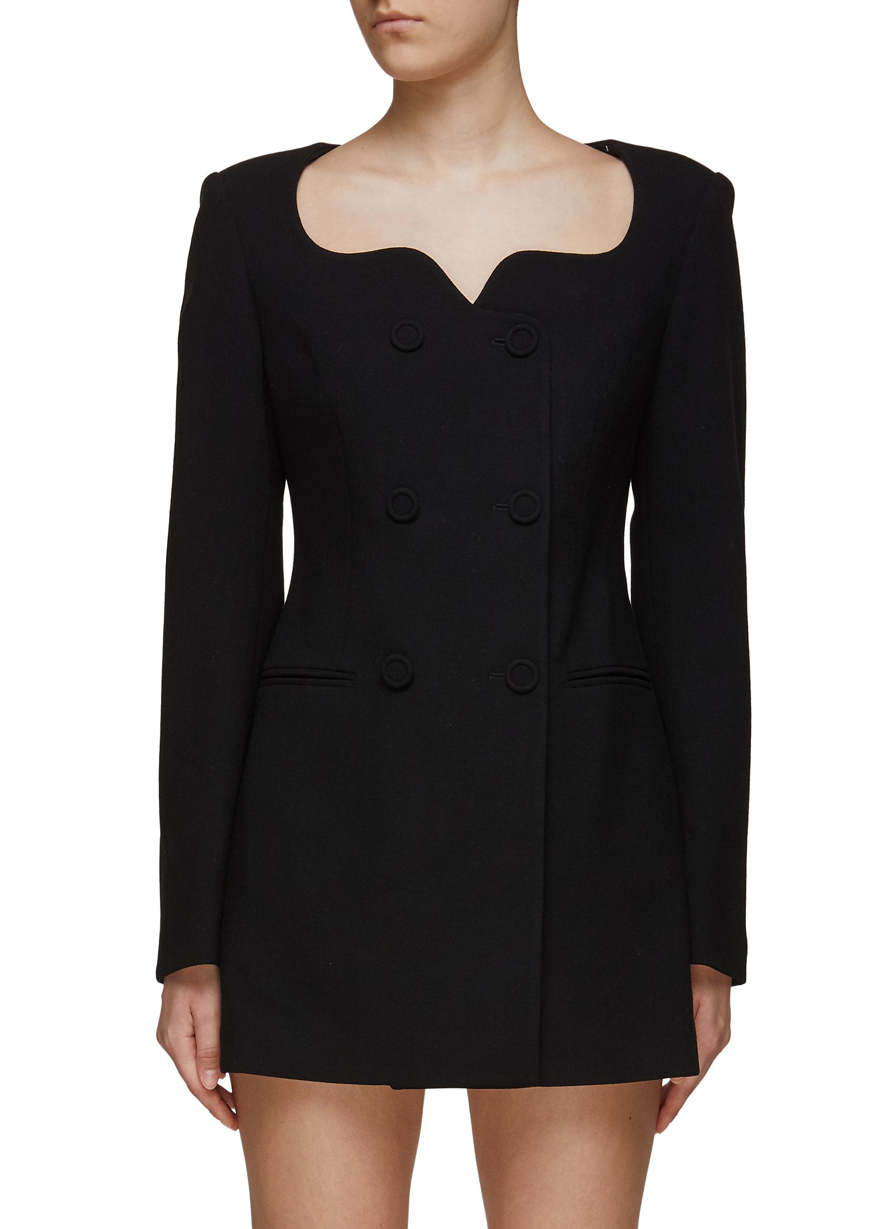 Grace' Sweetheart Neck Wool Blend 