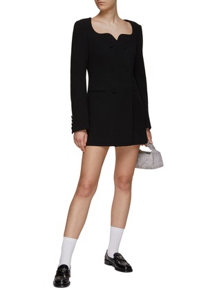 Figure View - Click To Enlarge - KIMHĒKIM - ‘Grace’ Sweetheart Neck Wool Blend Double-Breasted Jacket Dress
