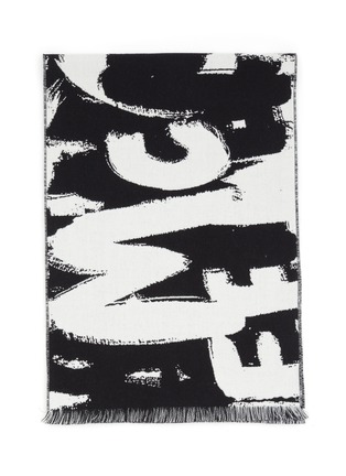 Detail View - Click To Enlarge - ALEXANDER MCQUEEN - ALL-OVER LOGO GRAFFITI SCARF