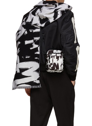 Figure View - Click To Enlarge - ALEXANDER MCQUEEN - ALL-OVER LOGO GRAFFITI SCARF