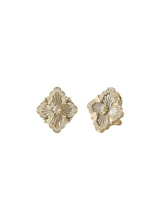 Main View - Click To Enlarge - BUCCELLATI - ‘OPERA TULLE’ 18K YELLOW GOLD DIAMOND EARRINGS