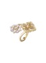 Main View - Click To Enlarge - BUCCELLATI - Opera Tulle' Diamond Mother Of Pearl 18K Yellow And White Gold Double Motif Ring