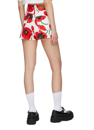 Back View - Click To Enlarge - KENZO - ALL OVER POPPY PRINT SHORTS