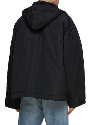 Back View - Click To Enlarge - BALENCIAGA - Flap Pocket Large Fit Cotton Blend Parka Jacket