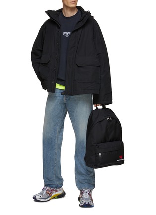 Figure View - Click To Enlarge - BALENCIAGA - Flap Pocket Large Fit Cotton Blend Parka Jacket