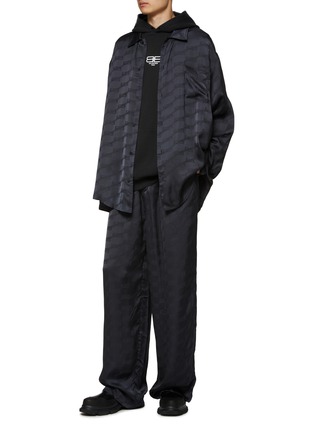 Figure View - Click To Enlarge - BALENCIAGA - ‘BB’ Monogram Silky Pyjamas Pants