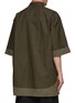 Back View - Click To Enlarge - BALENCIAGA - Crinkled Layered Cotton Short-Sleeve Shirt