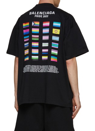 Back View - Click To Enlarge - BALENCIAGA - PRIDE SERIES VINTAGE OVERSIZED T-SHIRT