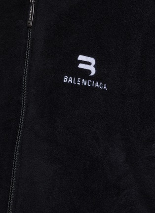  - BALENCIAGA - Contrasting Stripe Fleece Zip-Up Jacket
