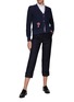 Figure View - Click To Enlarge - THOM BROWNE  - SEQUIN LOBSTER PATCH EMBROIDERED V-NECK CARDIGAN