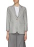 Main View - Click To Enlarge - THOM BROWNE  - FOUR-BAR STRIPE CROPPED SINGLE BREASTED BLAZER